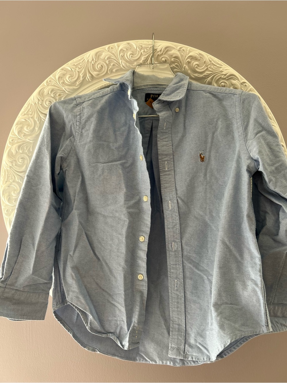 Polo by Ralph Lauren Kids Light Blue Oxford Button-Down Shirt Kid MEDIUM